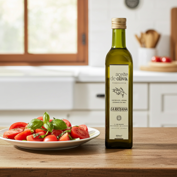 Producto - Aceite de Oliva La Riojana Extra Virgen. Primer Prensada x 3 unidades