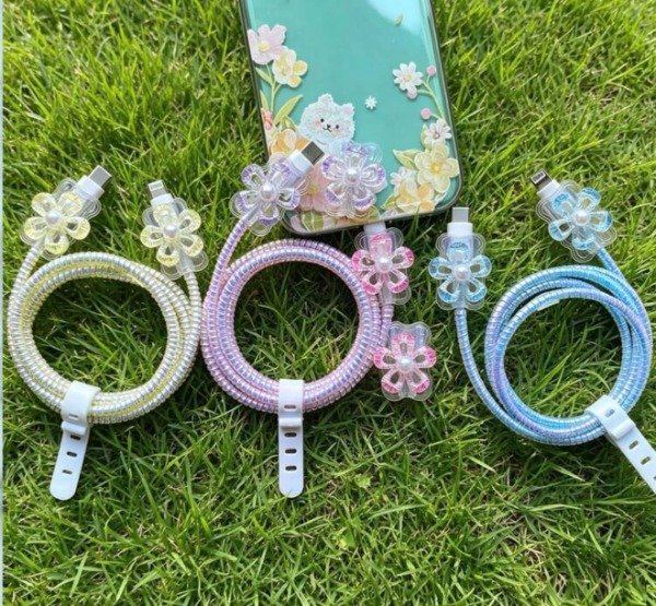Producto - Combo cable protector florcitas - 0