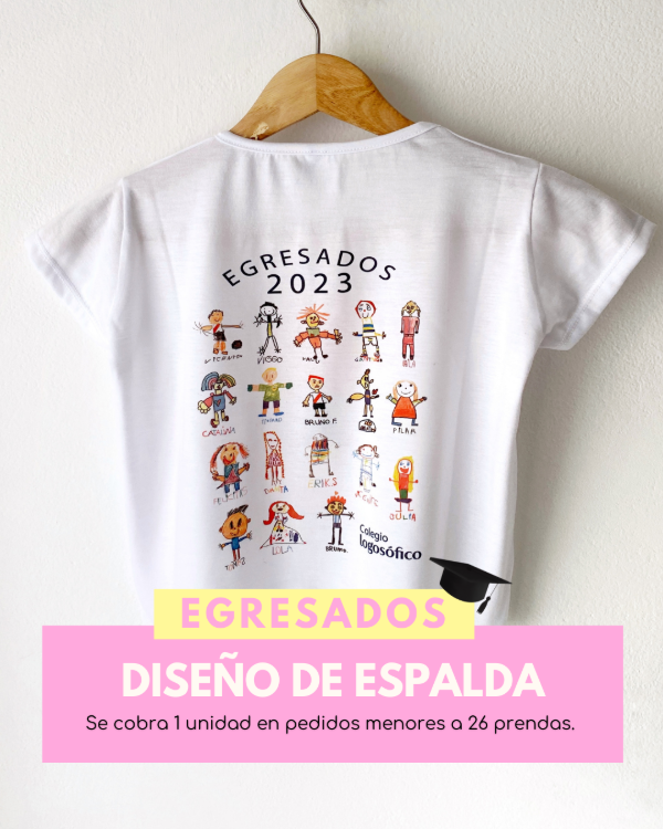 Producto - DISEÑO de ESPALDA para remeras de egresados