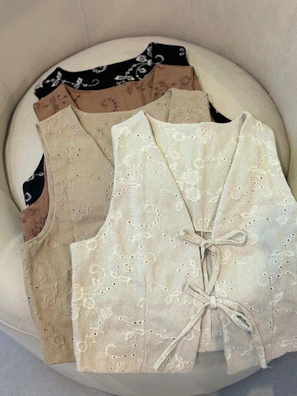 Producto - CHALECO TIRITAS "LINO BORDADO" (Art.405L) (SALE)