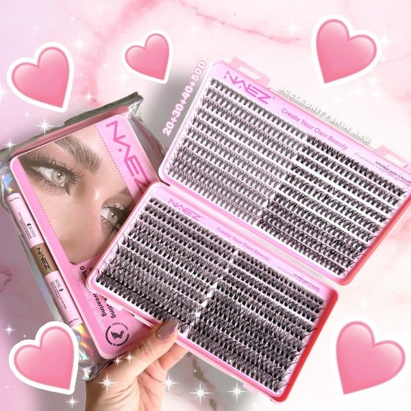 Producto - KIT SÚPER COMPLETO PESTAÑAS DIY ROSA 20 30 40 50 X 1 SET