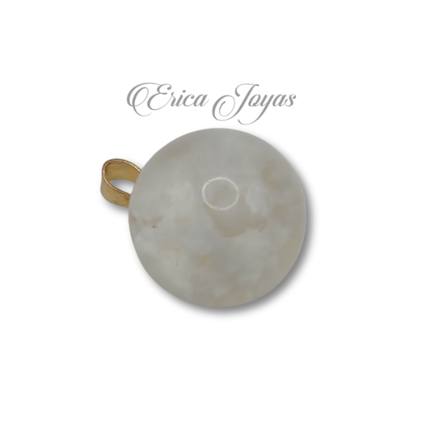 Producto - Dije piedra brilla en la oscuridad Esfera blanca (ADDI0024)
