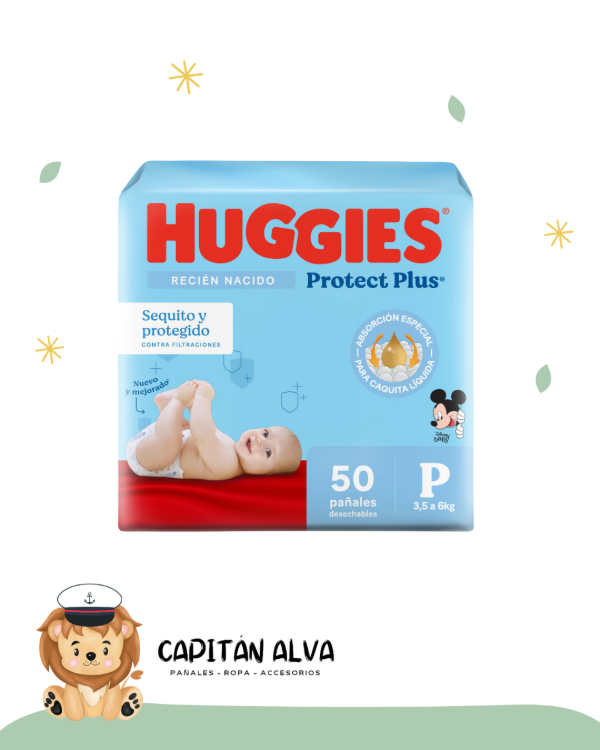 Producto - HUGGIES PROTECT PLUS - talle P - 50 unidades