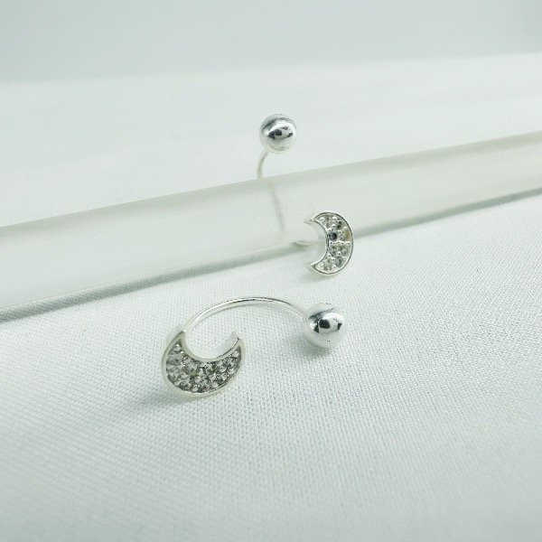Producto - Piercing Luna Ombligo Plata 925 x unidad