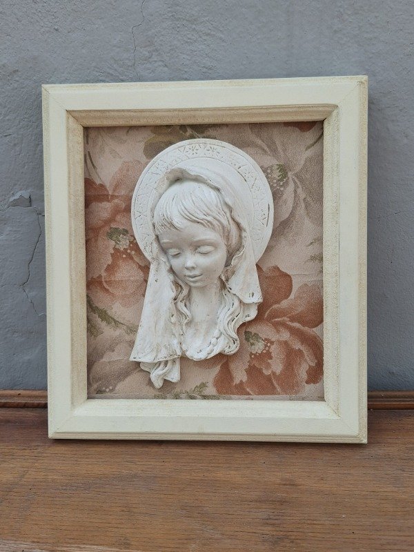 Producto - Cuadrito Virgen Niña con manto - 1