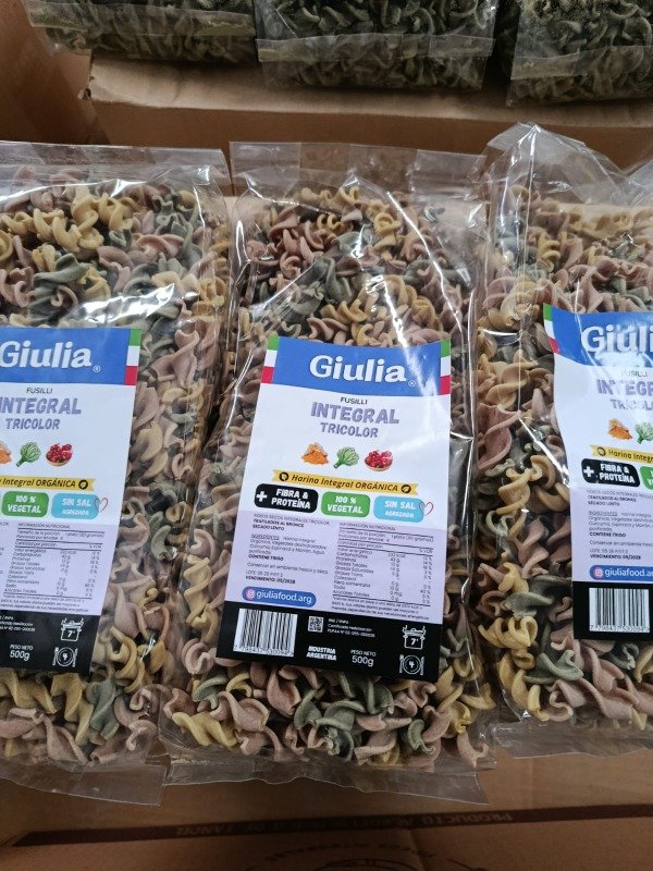 Producto - Fideos Integrales Fusilli tricolor, Giulia x 400 grs