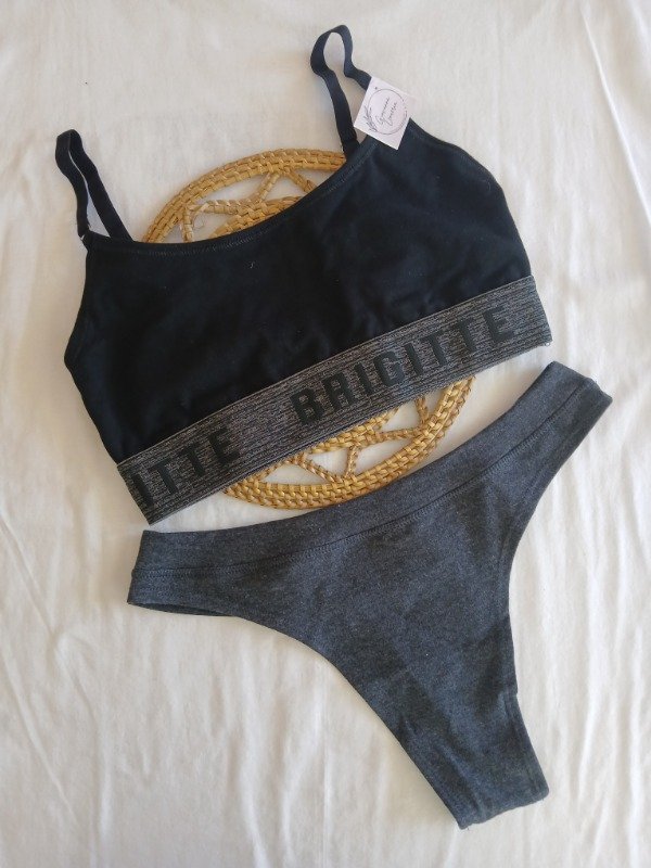 Producto - Conjunto deportivo algodón negro T.85