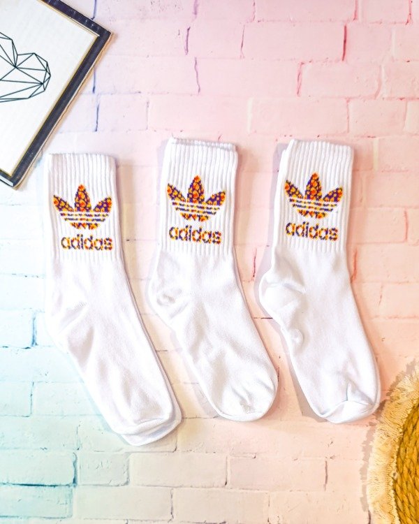 Producto - MEDIAS 3/4 ALGODÓN AD LOGO PRINT VIOLETA