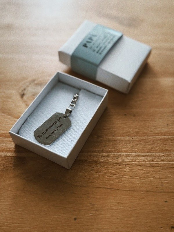 Producto - Box llavero chapita grabado