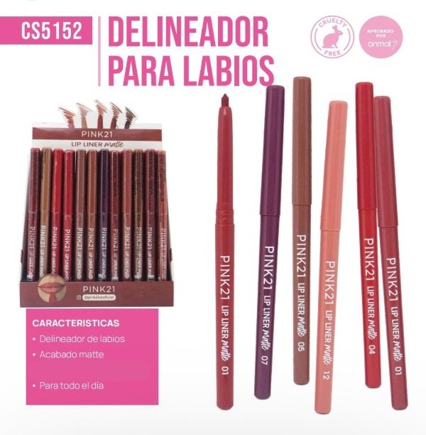 Producto - Delineador retráctil de labios pink 21