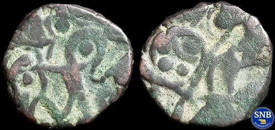 Producto - Reino de los Tomaras de Delhi - Jital de bronce - Jinete y Toro - India