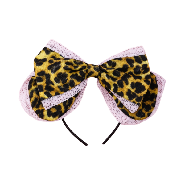 Producto - Headbow Chérie (animal print con rosa)