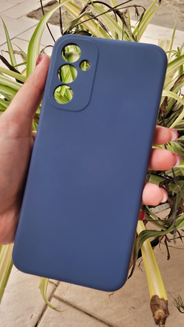 Producto - A14 silicona case con felpa azul