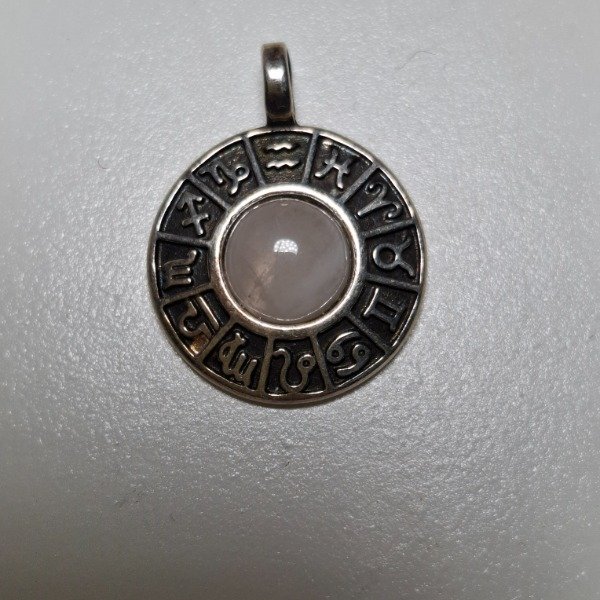 Producto - Signos baño de plata/cuarzo rosa