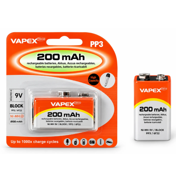 Producto - Batería 9V Recargable VAPEX