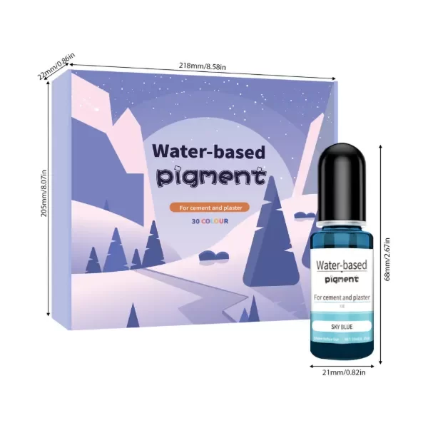 Producto - Pigmento al AGUA liquido para yeso/cemento 10 ml (30 COLORES) - 0