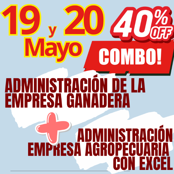 Producto - COMBO 2 CURSOS: Administración Ganadera + Gestión Agropecuaria con Excel