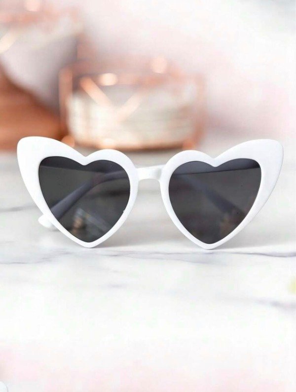 Producto - Lentes diseño corazon blanco