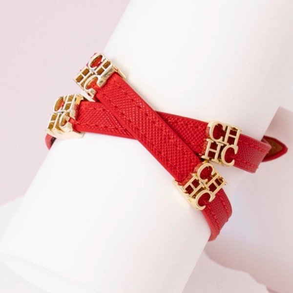 Producto - Pulsera Melina Rojo envolvente de cuero