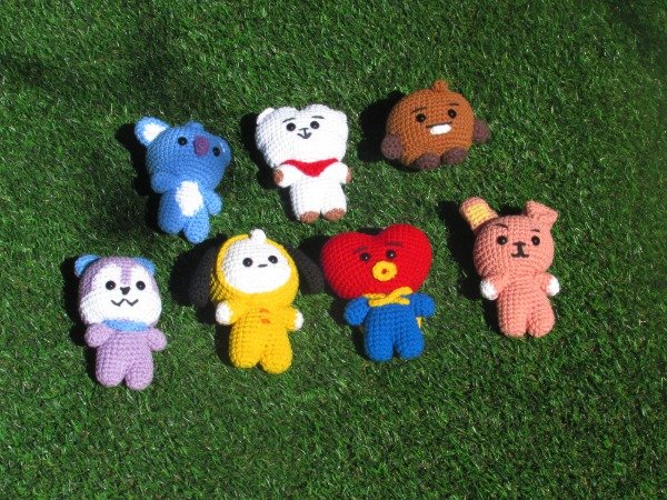 Producto - Llavero Muñecos BT21 Tejido Crochet Coleccionable BTS - 2