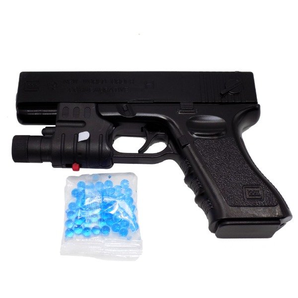 Producto - Pistola Lanza Balas Gel Hidrogel Puntero Laser Niños Y Niñas