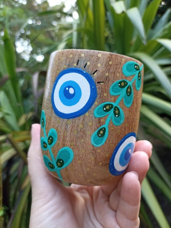 Producto - Mate ojo turco base madera (EN STOCK)