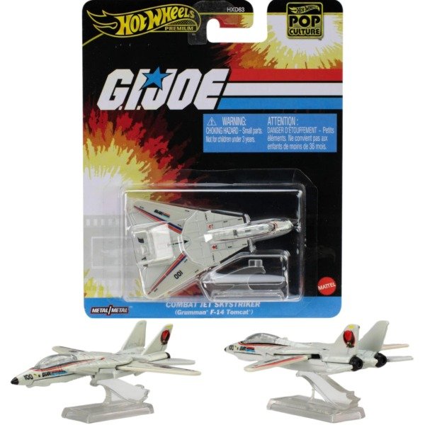 Producto - Hot Wheels Premium G.I. Joe Combat Jet Skystriker (Grumman F-14 Tomcat)
