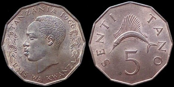 Producto - Tanzania - 5 Senti (1966) KM #1 [UNC] - República Unida Temprana (1964-1966)