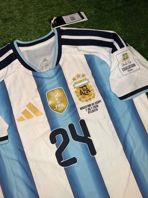Camiseta climacool+ titular Argentina vs Egipto (E. Fernandez 24) — imagen 2