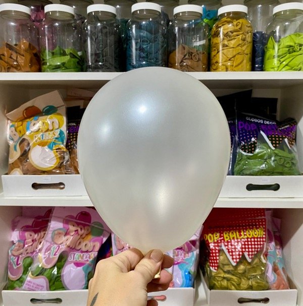 Producto - GLOBO GLOBBY 9" PERLADO BLANCO X 25 UNID.
