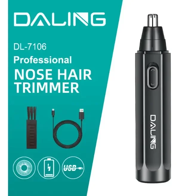 Producto - Depiladora Para Nariz Y Orejas Recargable Usb Con Tapa Negro