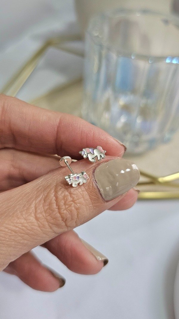 Producto - Abridor unicornio pastel 8mm. Plata