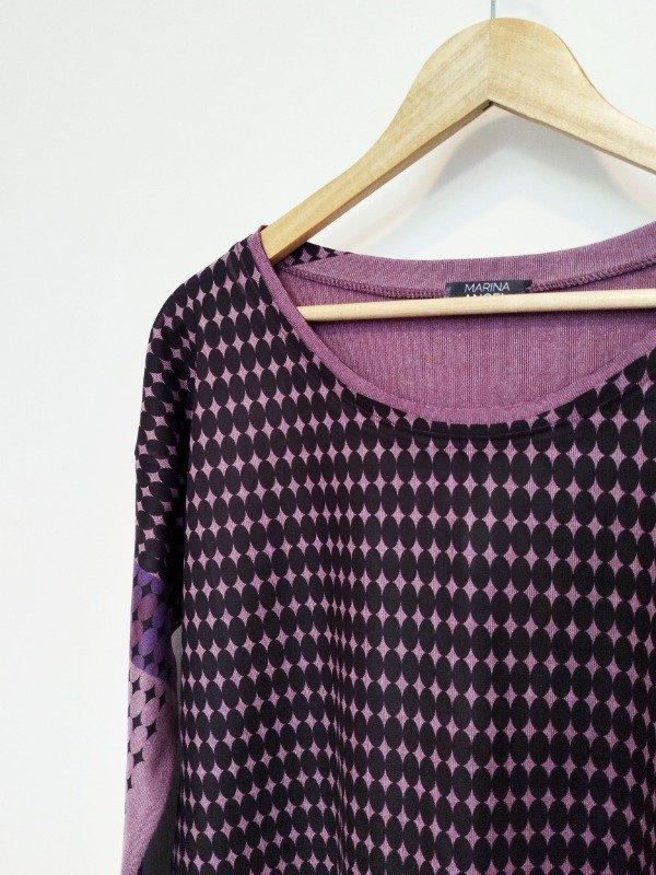 Producto - Buzo Olivia -estampa óvalos morado negro y violeta-