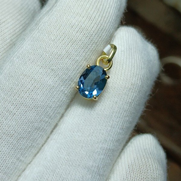 Producto - Dije Oro 18 kt. con topacio london blue (tratado) - (sin cadena) - 3