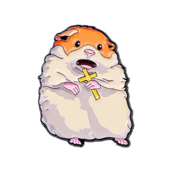 Producto - Pin Meme - Hámster con Cruz