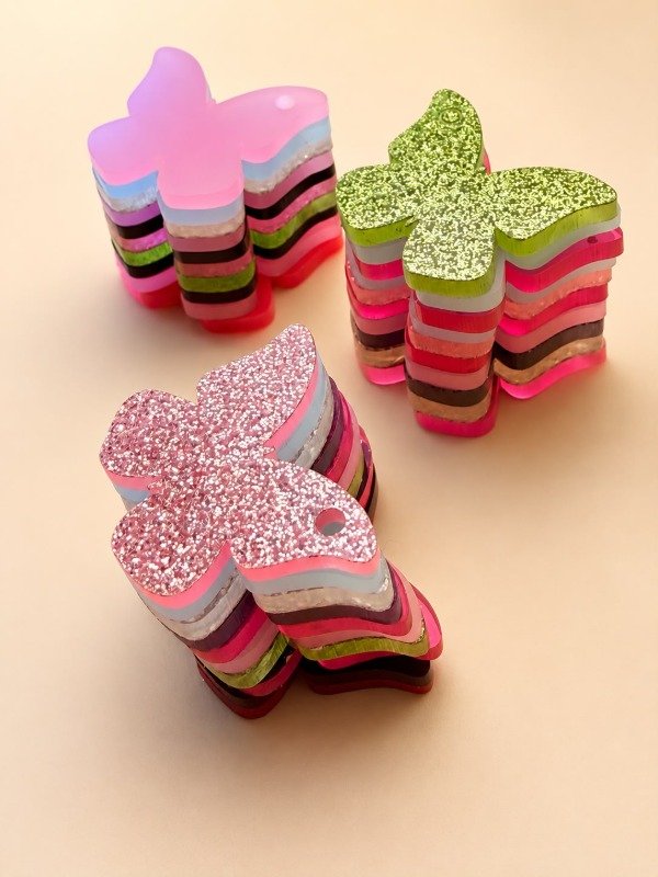 Producto - Etiquetas - Dijes Acrílico Color y Glitter - 2