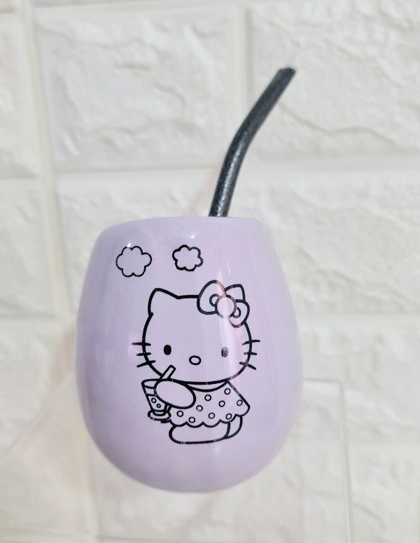 Producto - Mate Ovo Hello Kitty lila + bombilla