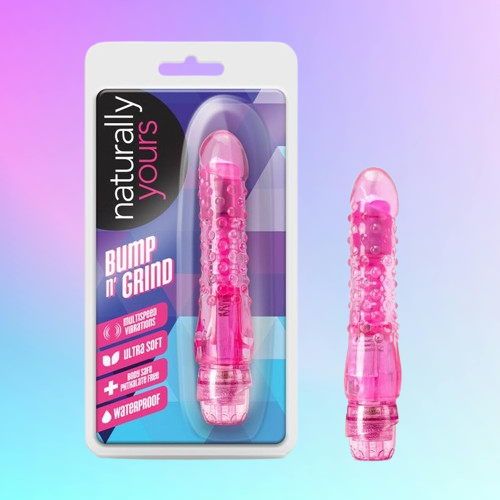 Producto - Naturally Yours Bump N Grind Pink Dildo Vibrador Cod A26-38