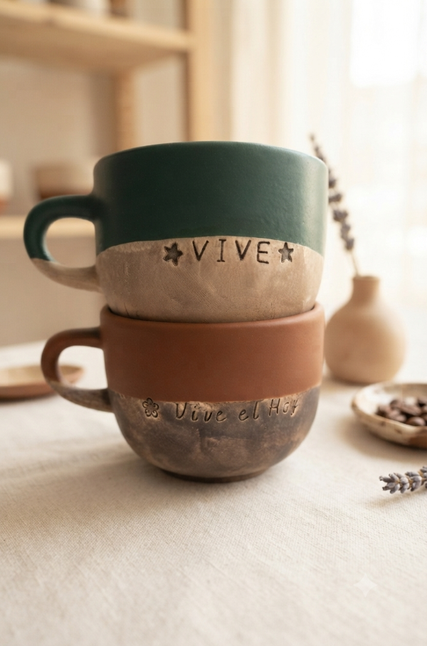 Producto - TAZÓN RUSTICOS FRASES COLORES MATE X6 - 1