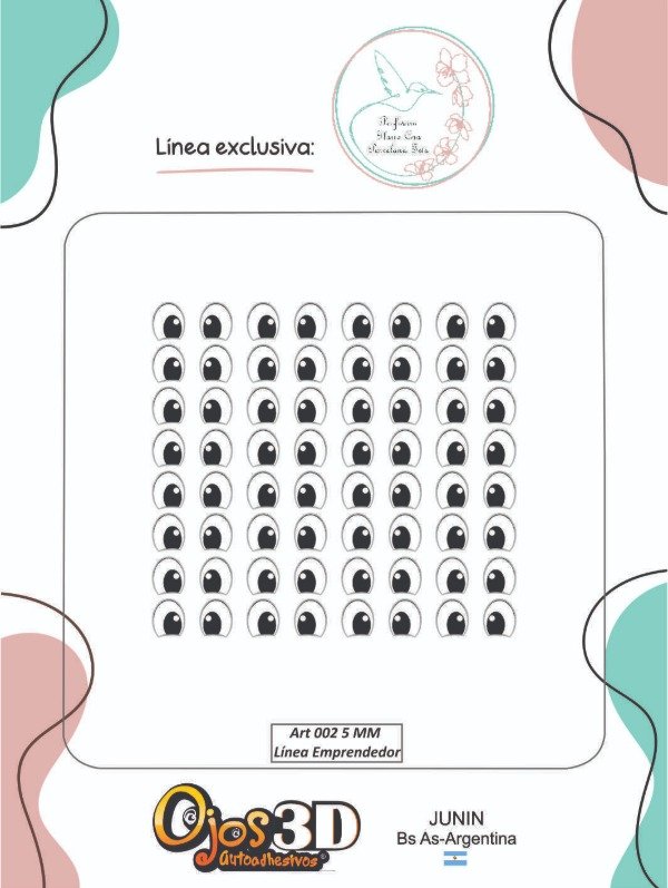 Producto - Ojitos Linea Souvenirs art 002 Gloria Gao