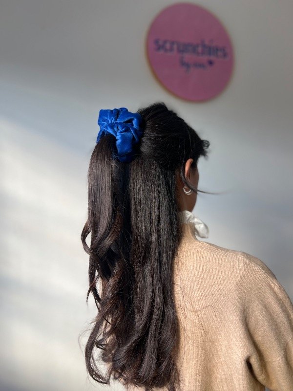Producto - Scrunchie plush azul - 1