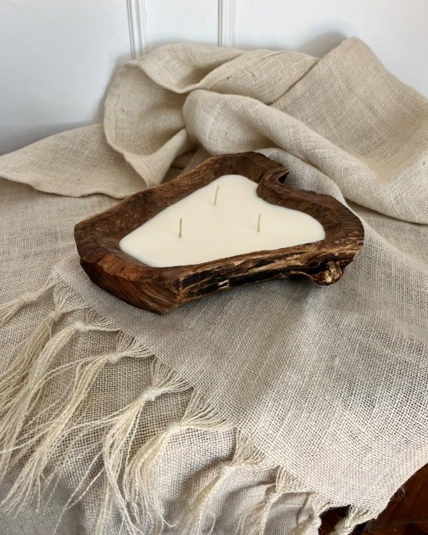 Producto - PROMO. Camino de mesa + Vela de soja en Tronco - 4