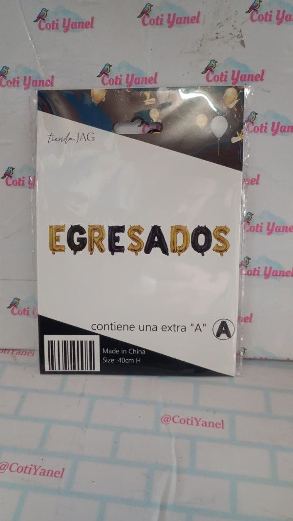 Producto - Frase en globo "EGRESADOS"