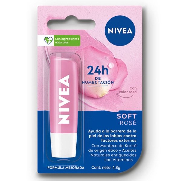 Producto - Protector Labial Nivea Humectante Soft Rosé