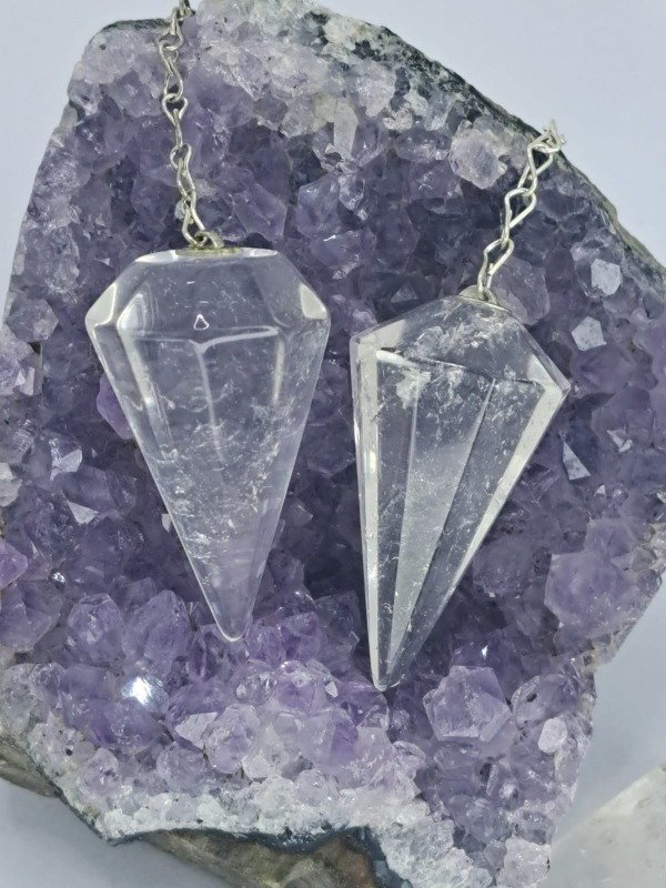 Producto - Pendulo de piedra Cuarzo cristal Brasil