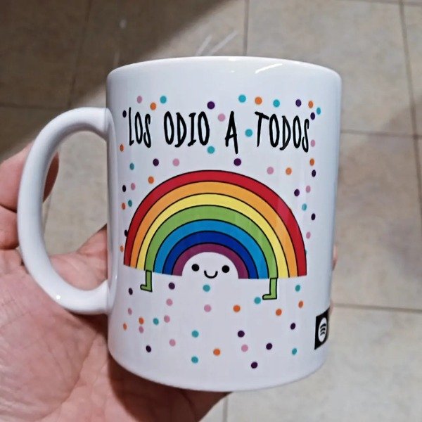 Producto - Taza Ceramica Los odio a todos Arcoiris