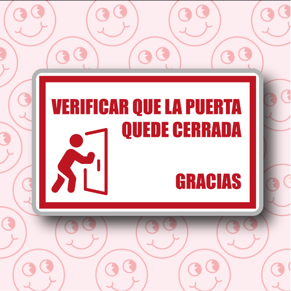 Producto - Vinilo puerta VERIFICAR QUE LA PUERTA QUEDE CERRADA