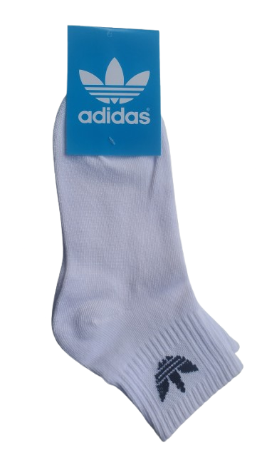 Producto - MEDIAS SOQUETE ALTO BLANCAS LOGO NEGRO CLASICO  33 AL 42 PACK 12 UNI.