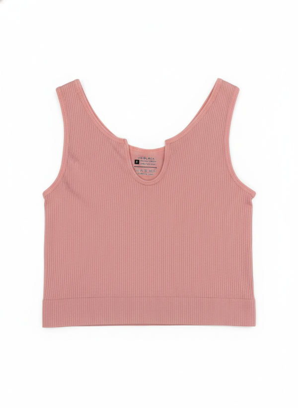 Producto - Crop Top Acanalado V T.S - 0
