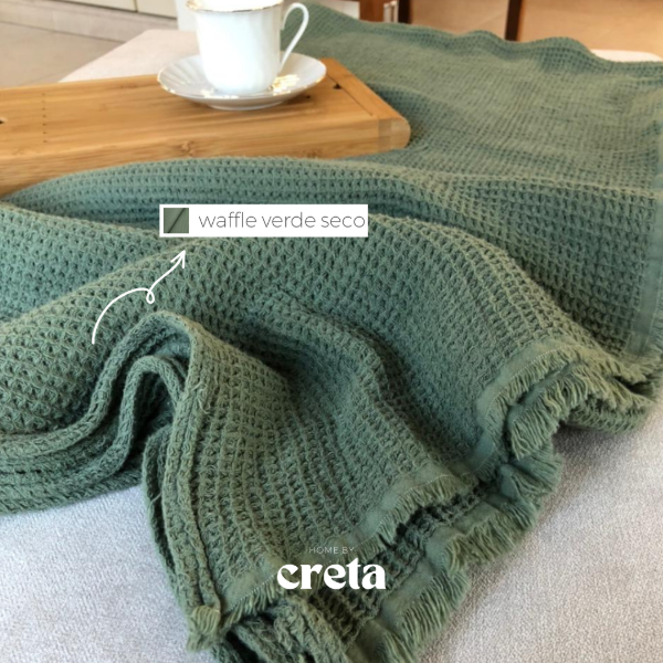 Producto - Manta Waffle Verde Seco